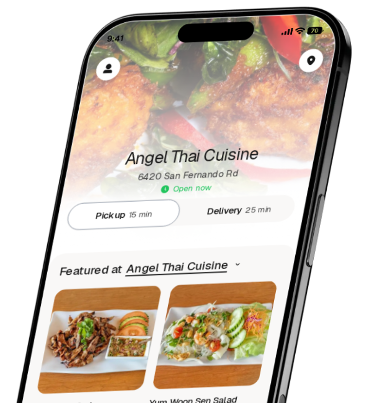 Angel Thai Cuisine app preview