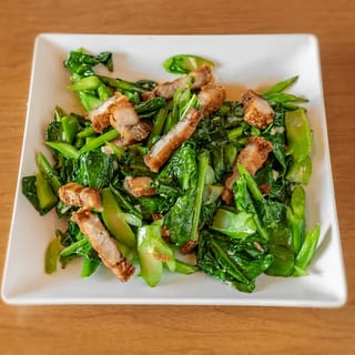 Chinese Broccoli with Moo Krob